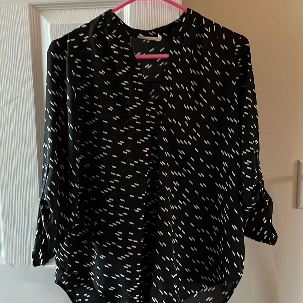 Black and white blouse